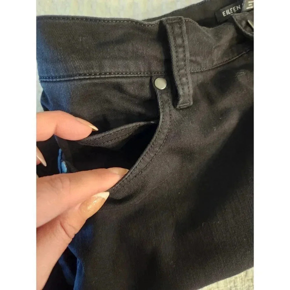 Eileen Fisher High Rise Slim Jeans in Black - Picture 5 of 9